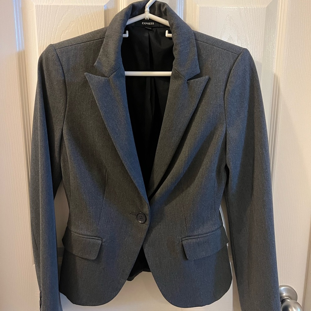 Express Size 2 Gray Blazer